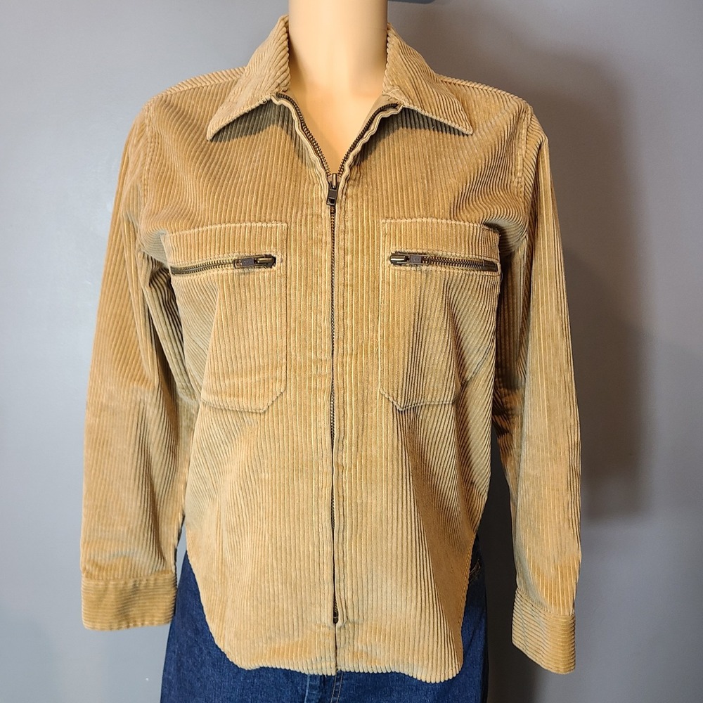 Vtg Limited Chinos Corduroy‎ Jacket Women Sz XS Fisherman Shacket 90s Y2K